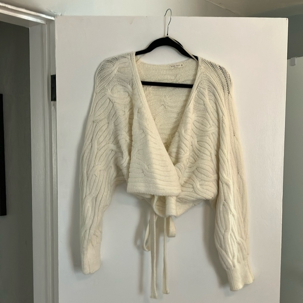 Cozy Cream Wrap Sweater